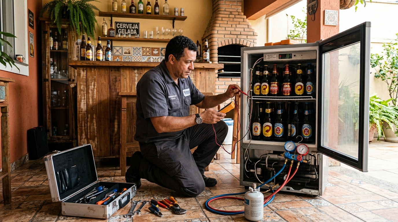Aplicação de gás refrigerante em cervejeira atendida em Campos dos Goytacazes‑RJ